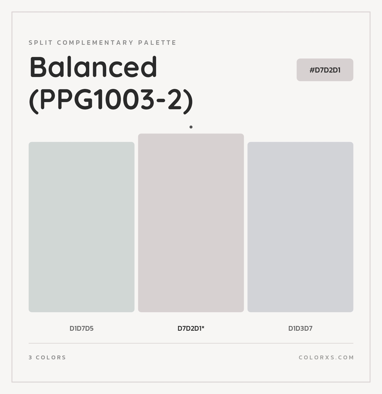 Balanced (PPG1003-2) - Split-Complementary Color Palette
