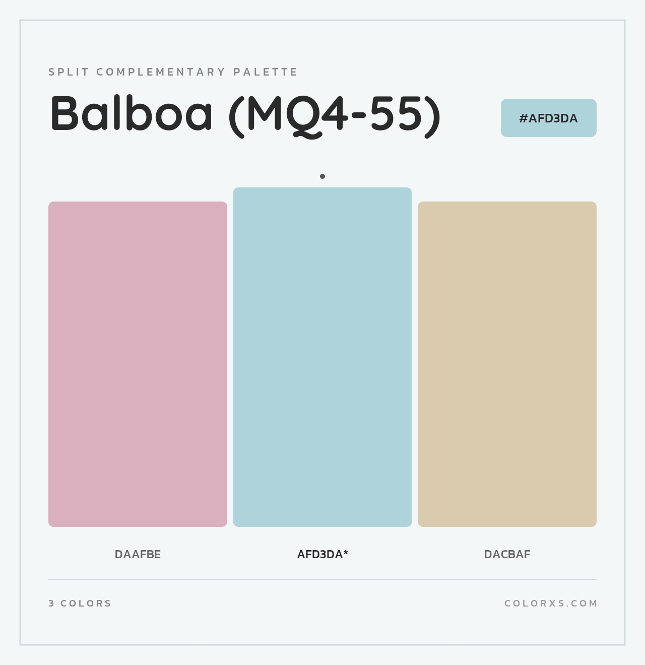 Balboa (MQ4-55) - Split-Complementary Color Palette
