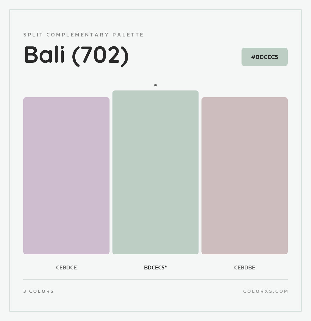 Bali (702) - Split-Complementary Color Palette