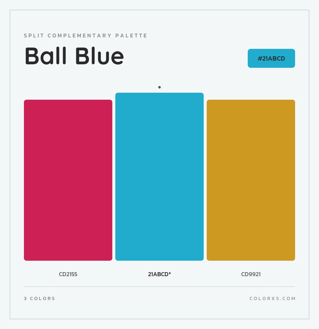 Ball Blue - Split-Complementary Color Palette