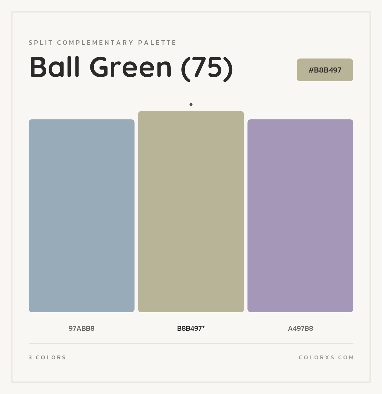 Ball Green (75) - Split-Complementary Color Palette