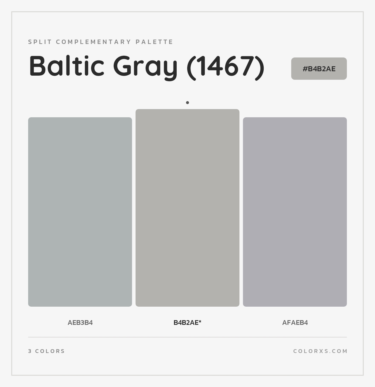 Baltic Gray (1467) - Split-Complementary Color Palette