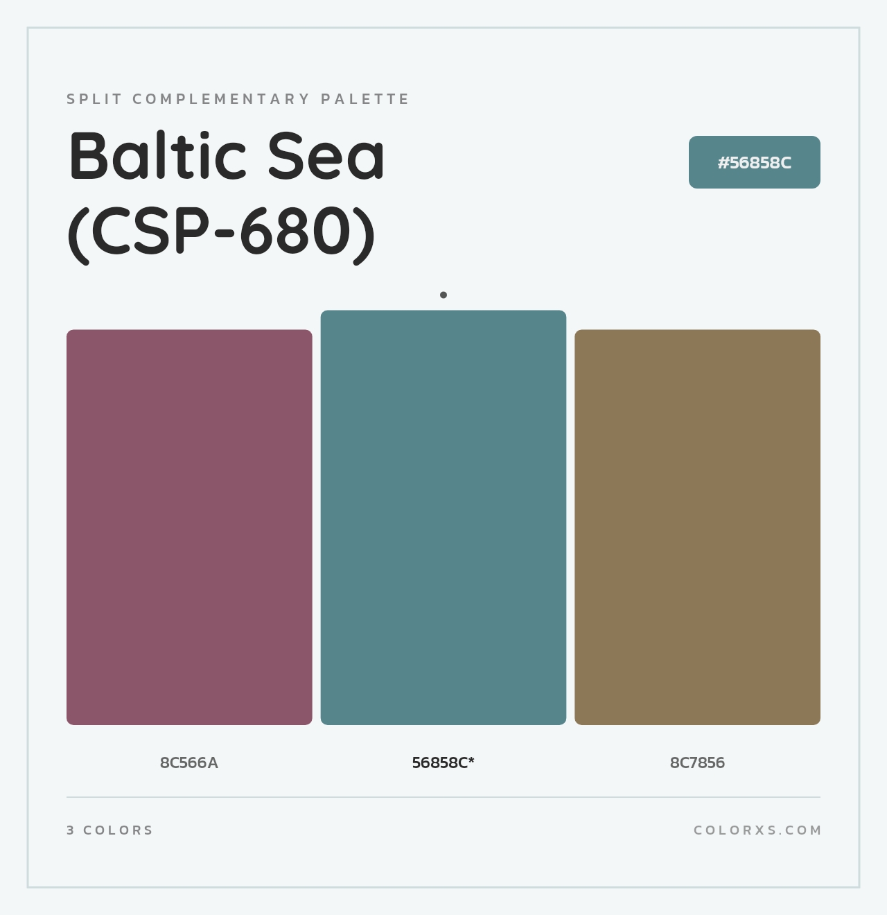 Baltic Sea (CSP-680) - Split-Complementary Color Palette