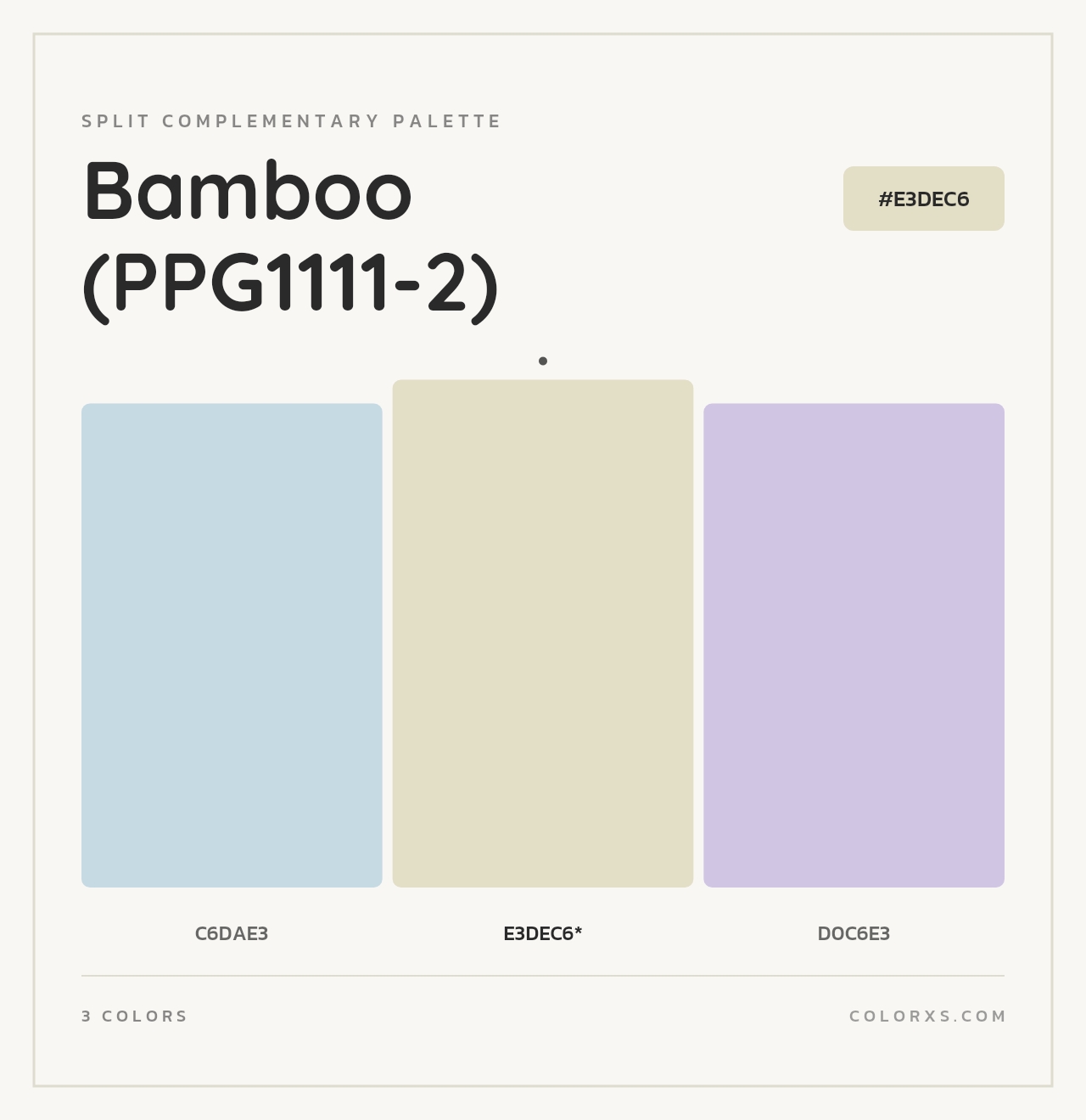 Bamboo (PPG1111-2) - Split-Complementary Color Palette