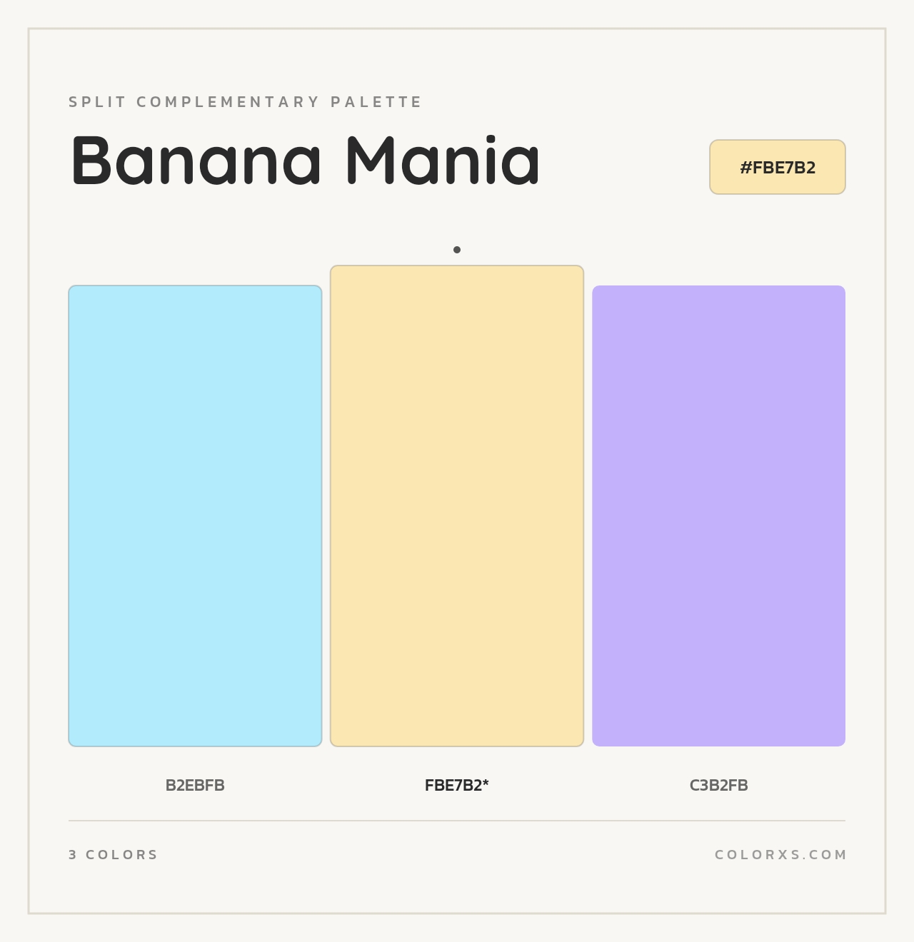 Banana Mania - Split-Complementary Color Palette