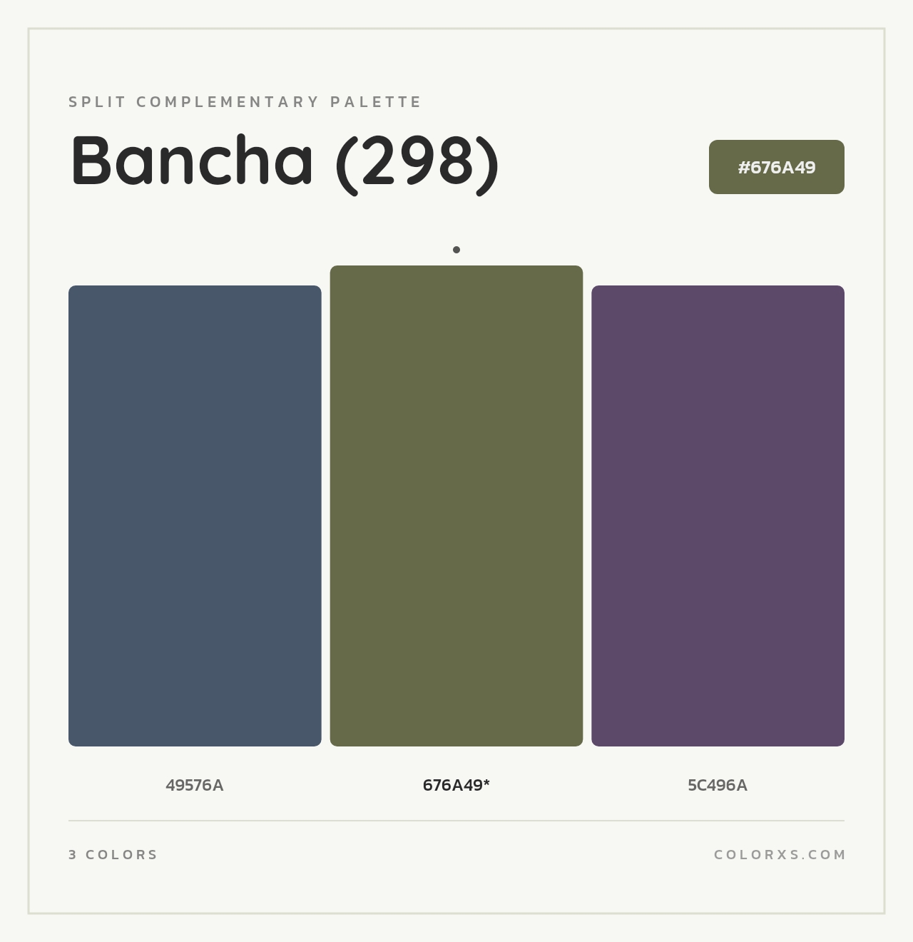 Bancha (298) - Split-Complementary Color Palette