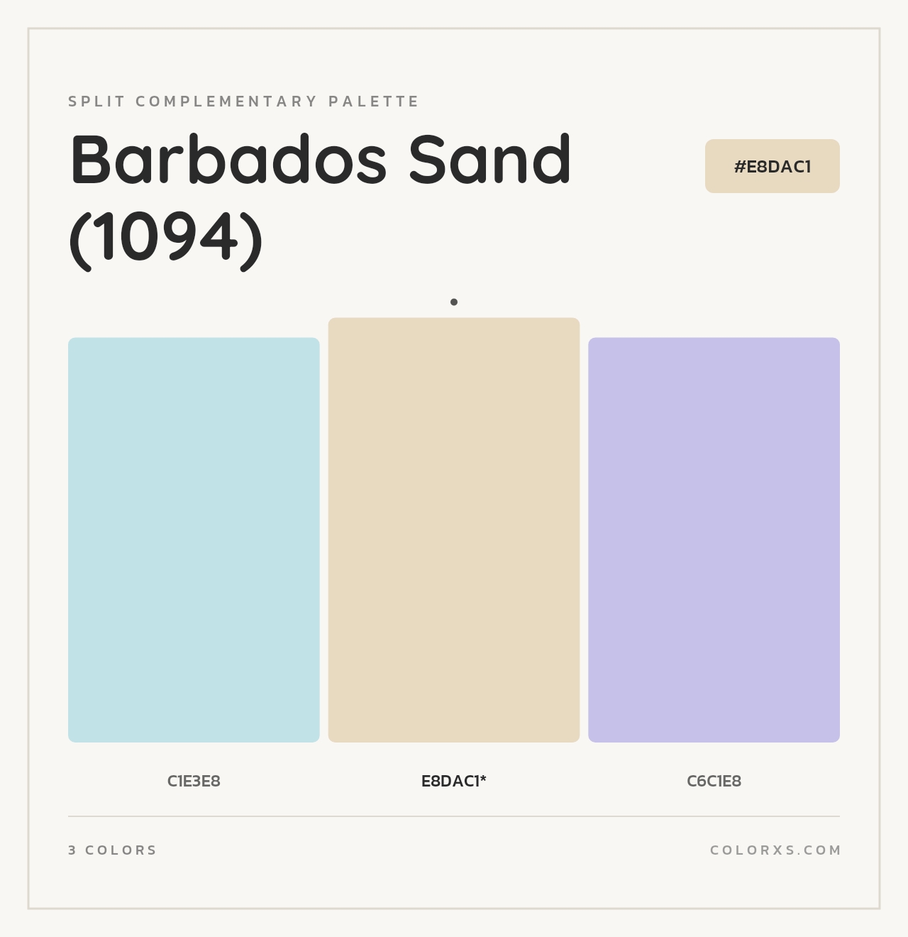Barbados Sand (1094) - Split-Complementary Color Palette