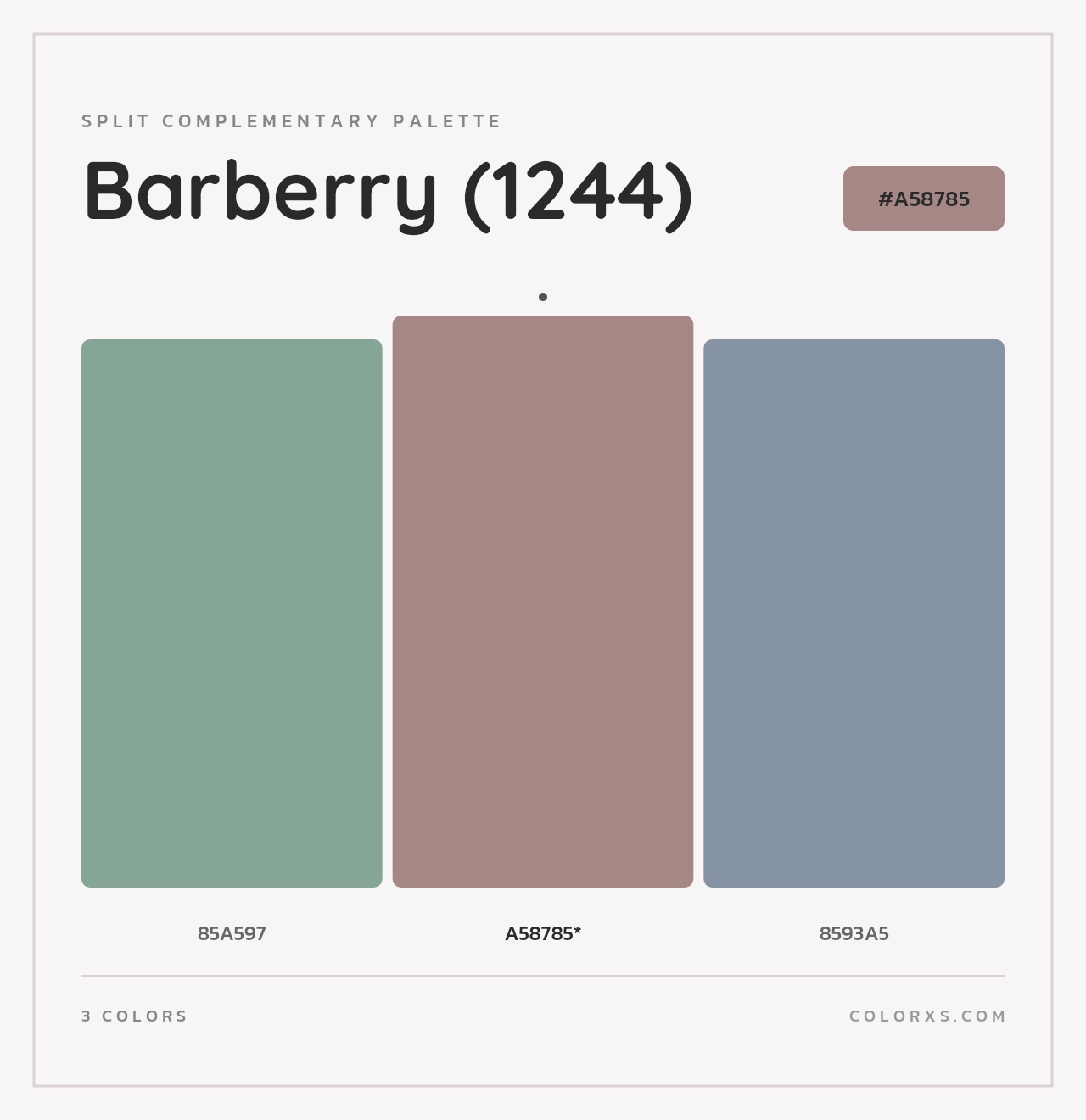 Barberry (1244) - Split-Complementary Color Palette