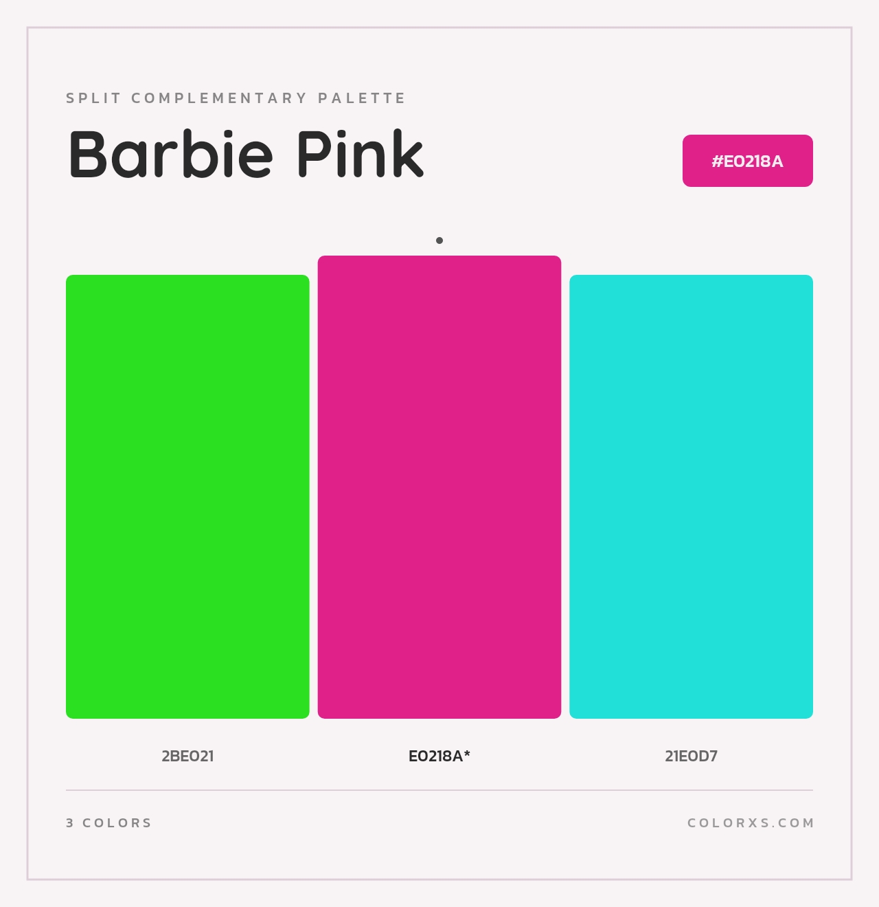Barbie Pink - Split-Complementary Color Palette