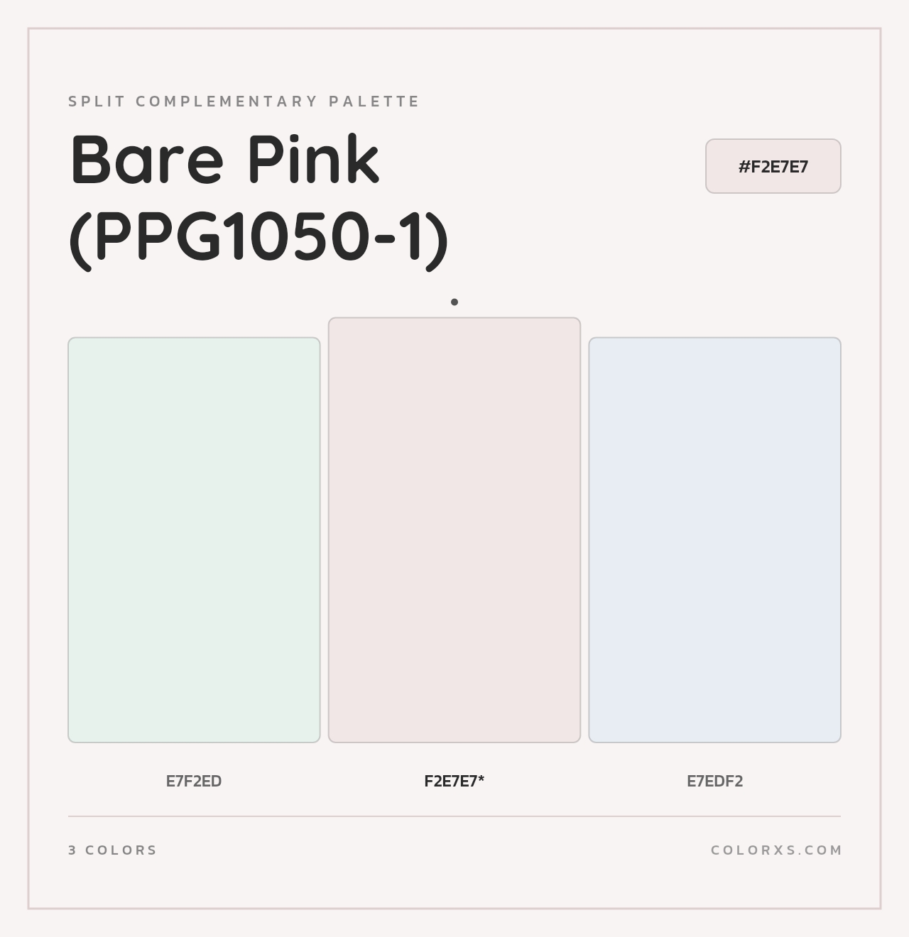 Bare Pink (PPG1050-1) - Split-Complementary Color Palette