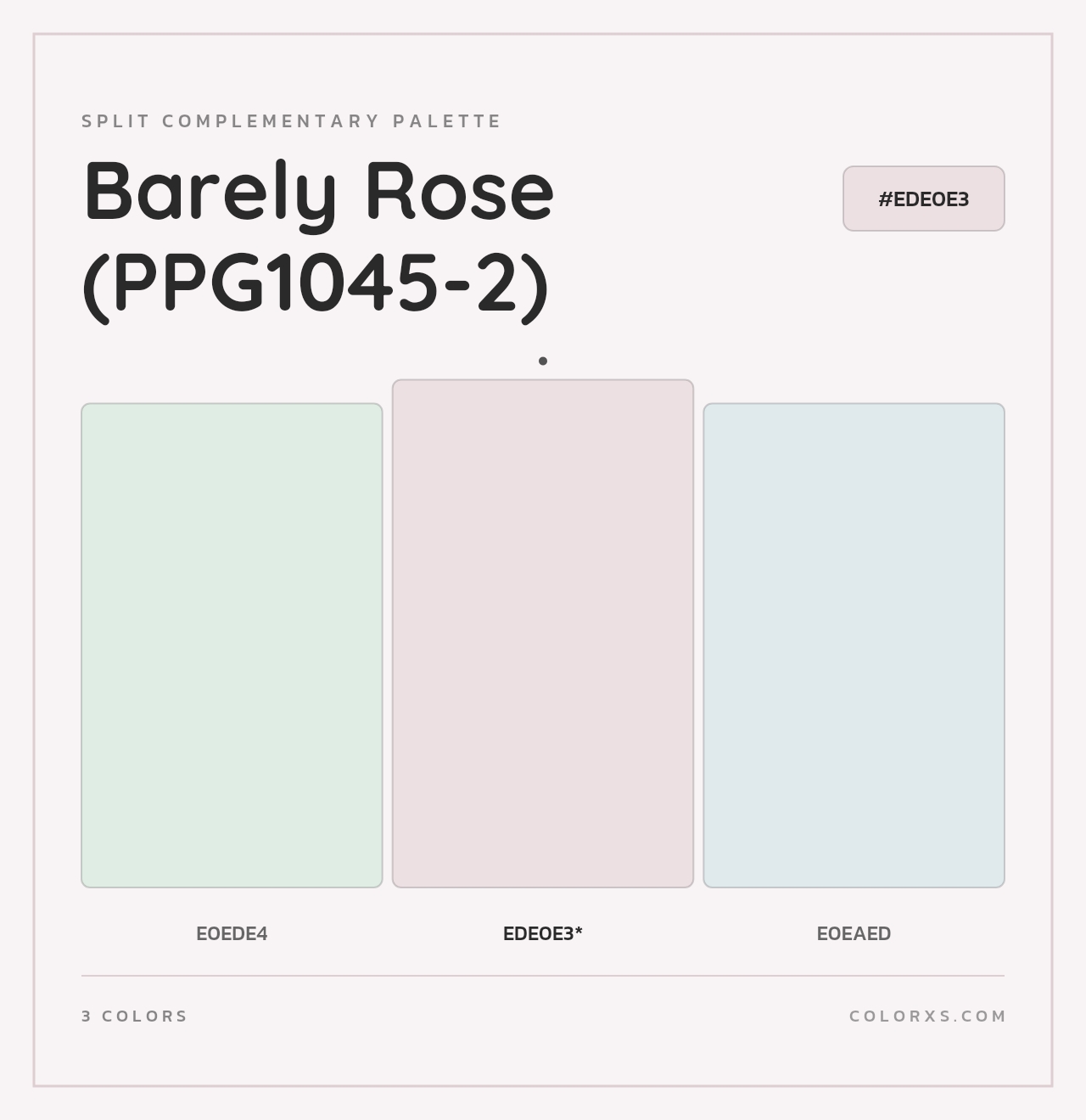 Barely Rose (PPG1045-2) - Split-Complementary Color Palette