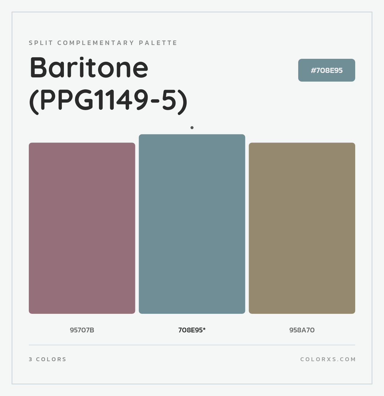 Baritone (PPG1149-5) - Split-Complementary Color Palette