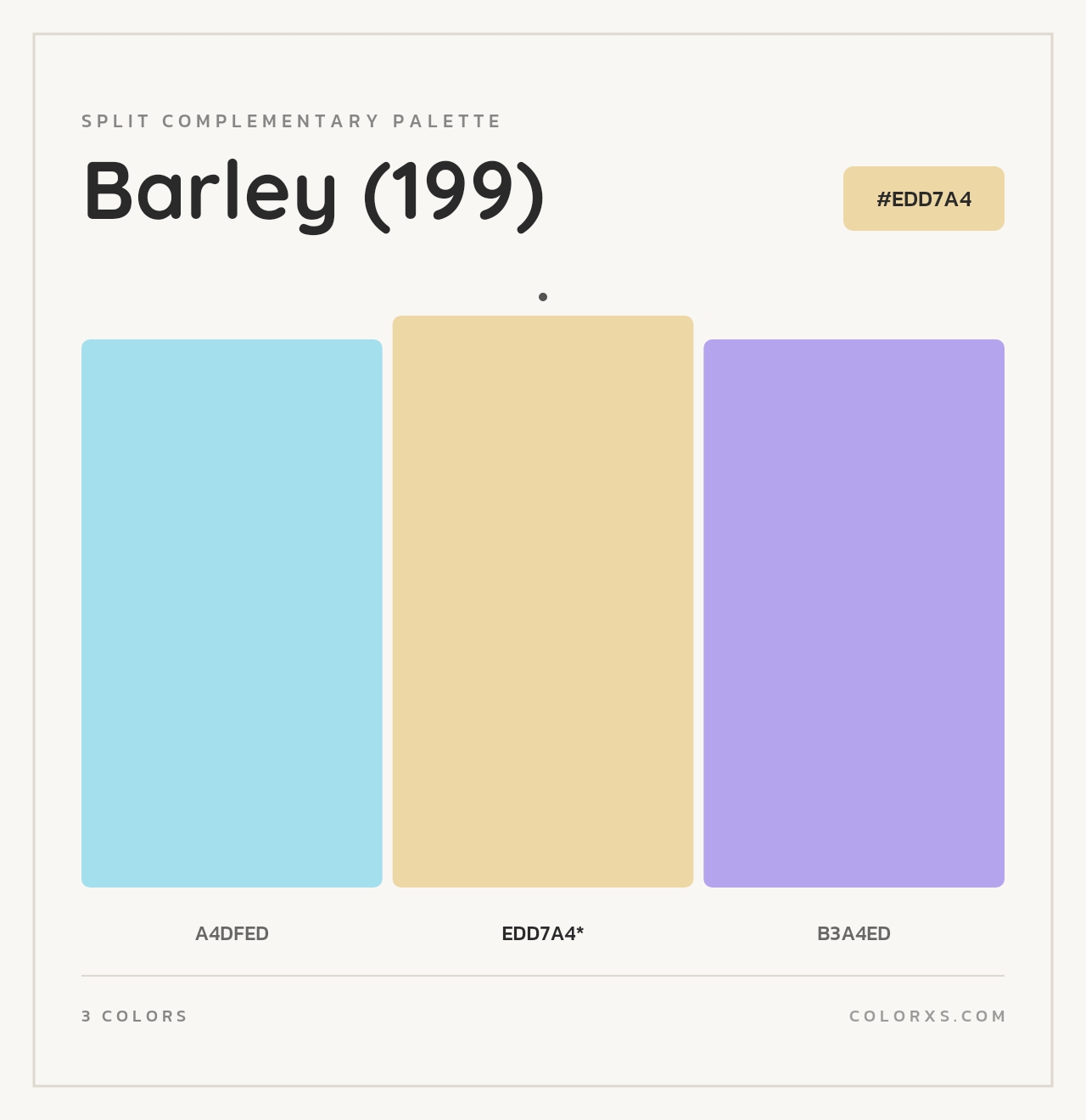 Barley (199) - Split-Complementary Color Palette