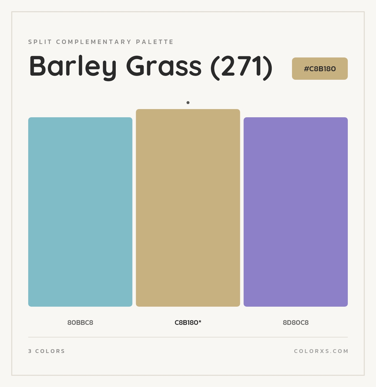 Barley Grass (271) - Split-Complementary Color Palette