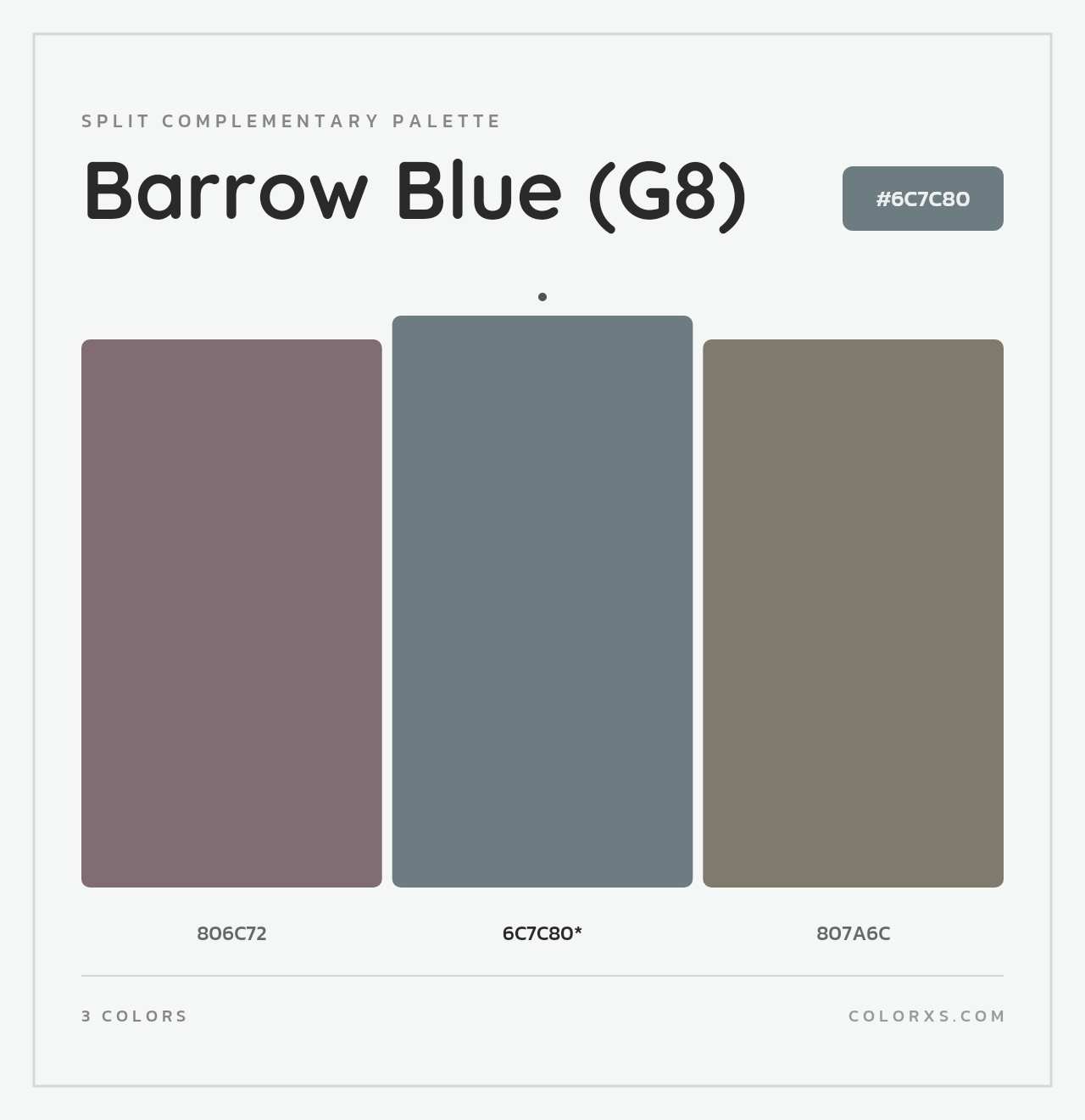 Barrow Blue (G8) - Split-Complementary Color Palette
