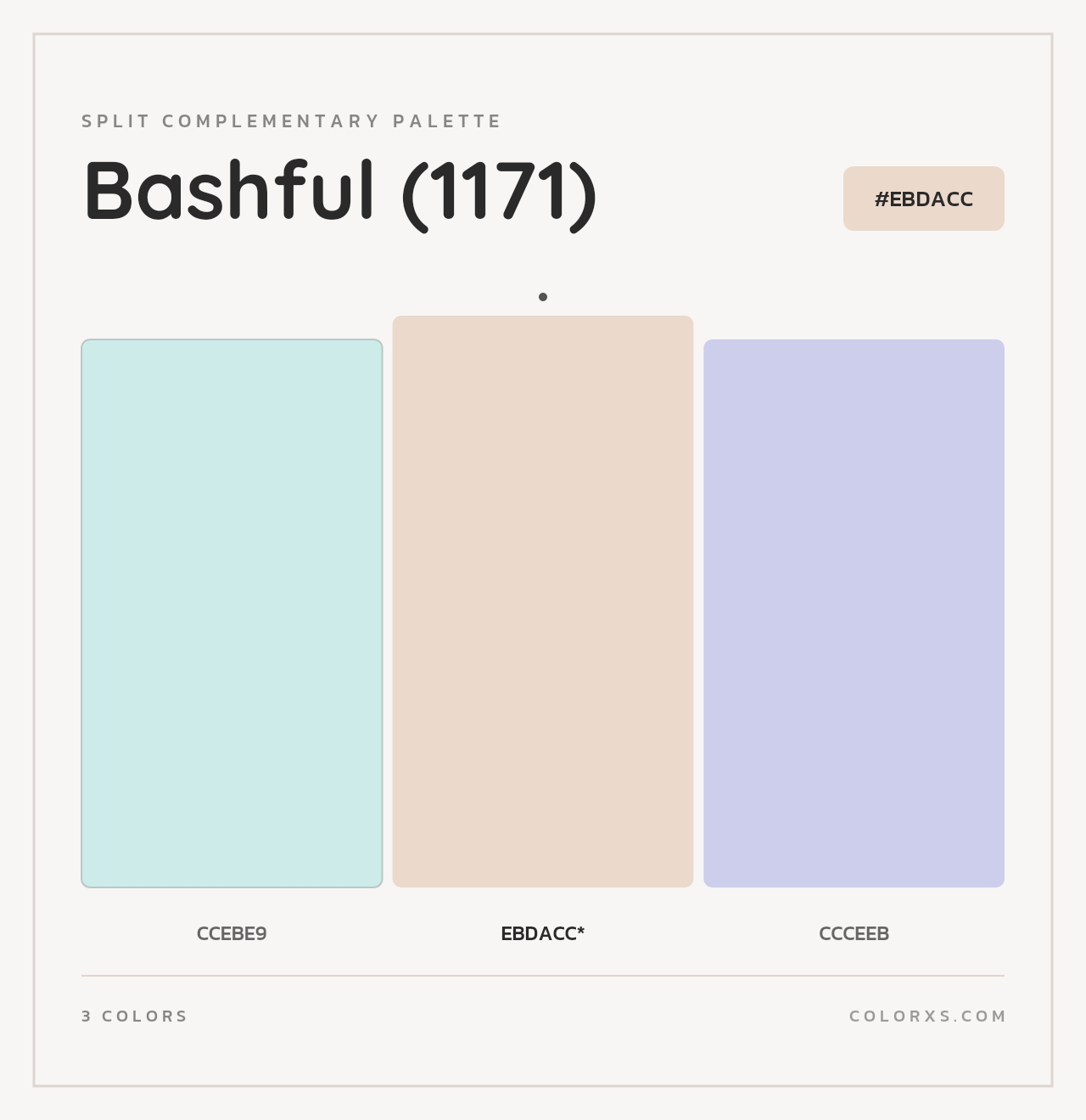 Bashful (1171) - Split-Complementary Color Palette