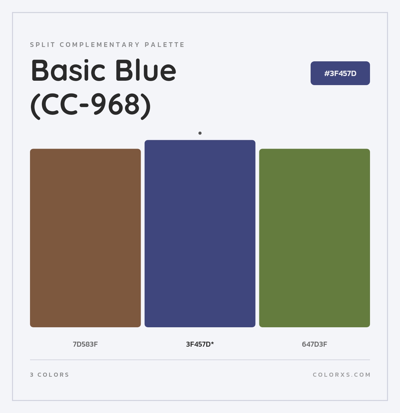 Basic Blue (CC-968) - Split-Complementary Color Palette