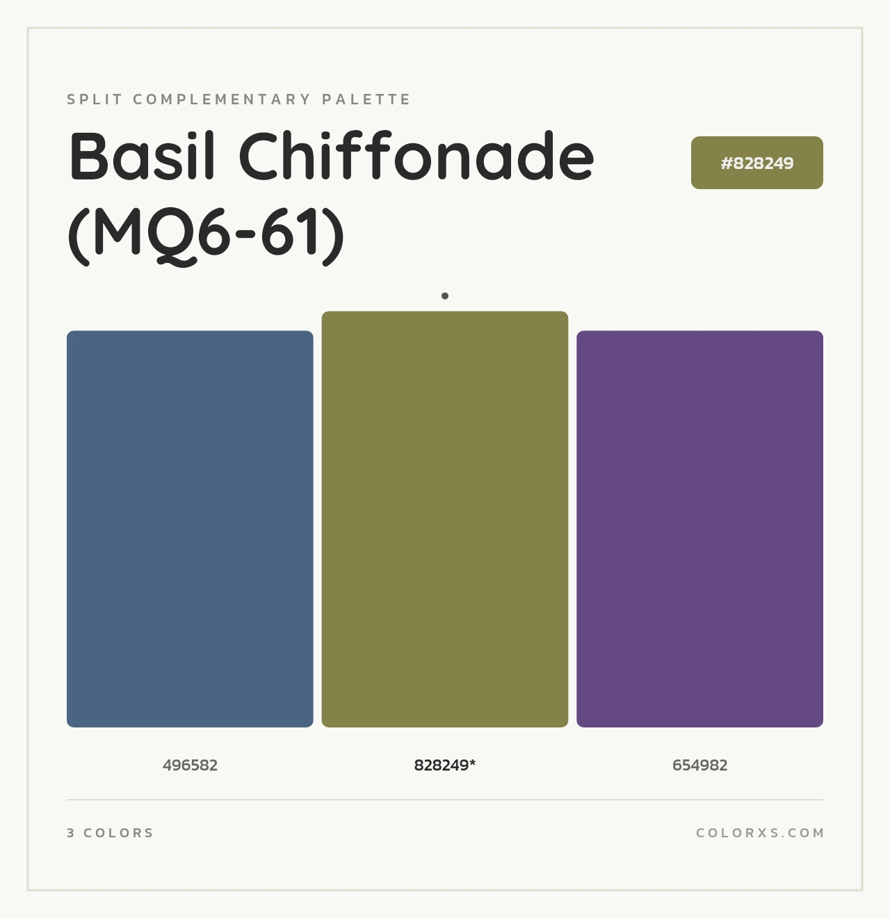 Basil Chiffonade (MQ6-61) - Split-Complementary Color Palette