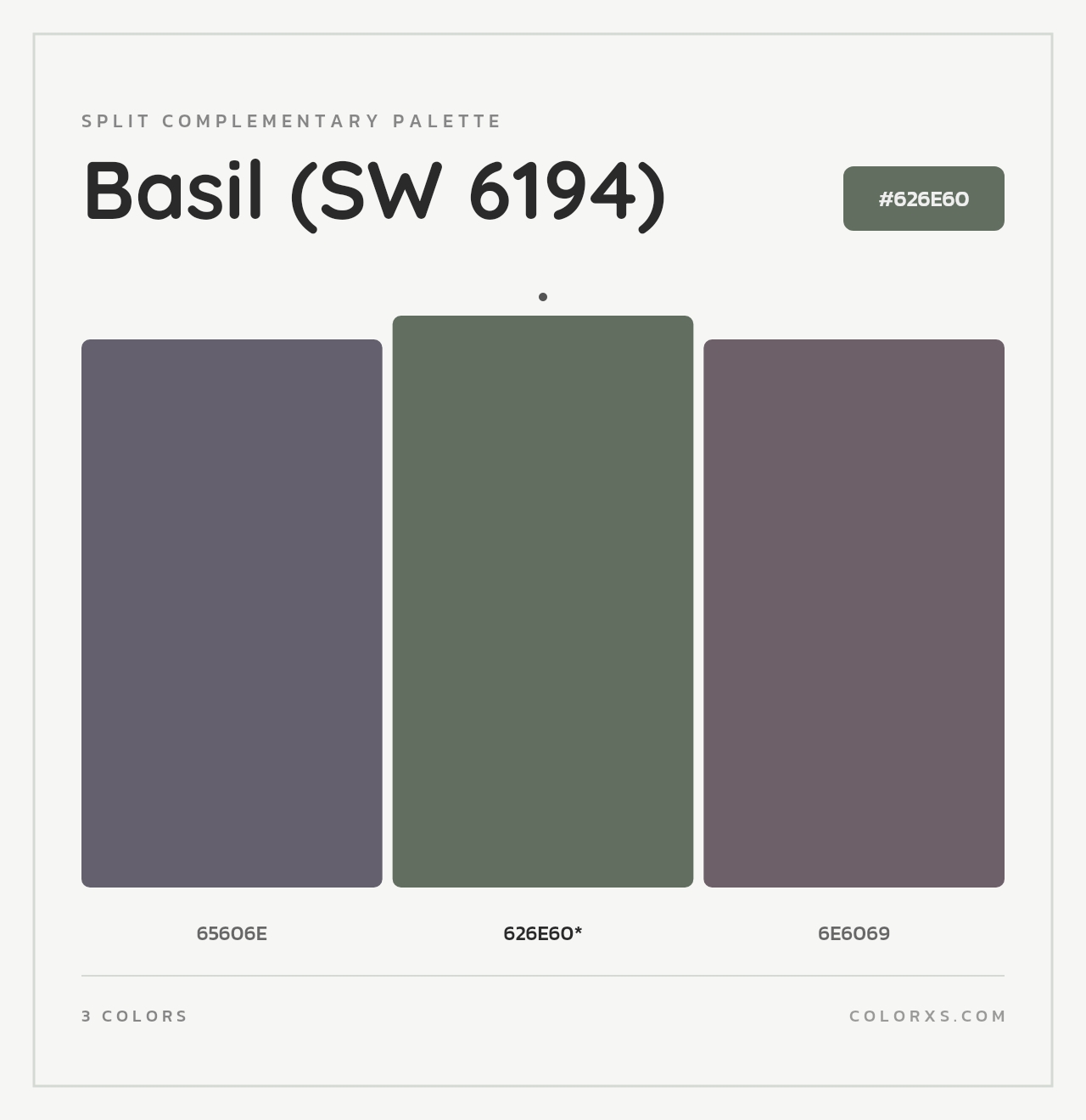 Basil (SW 6194) - Split-Complementary Color Palette