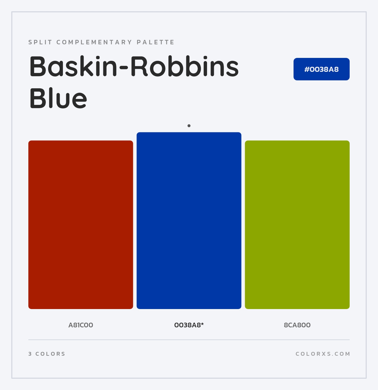 Baskin-Robbins Blue - Split-Complementary Color Palette