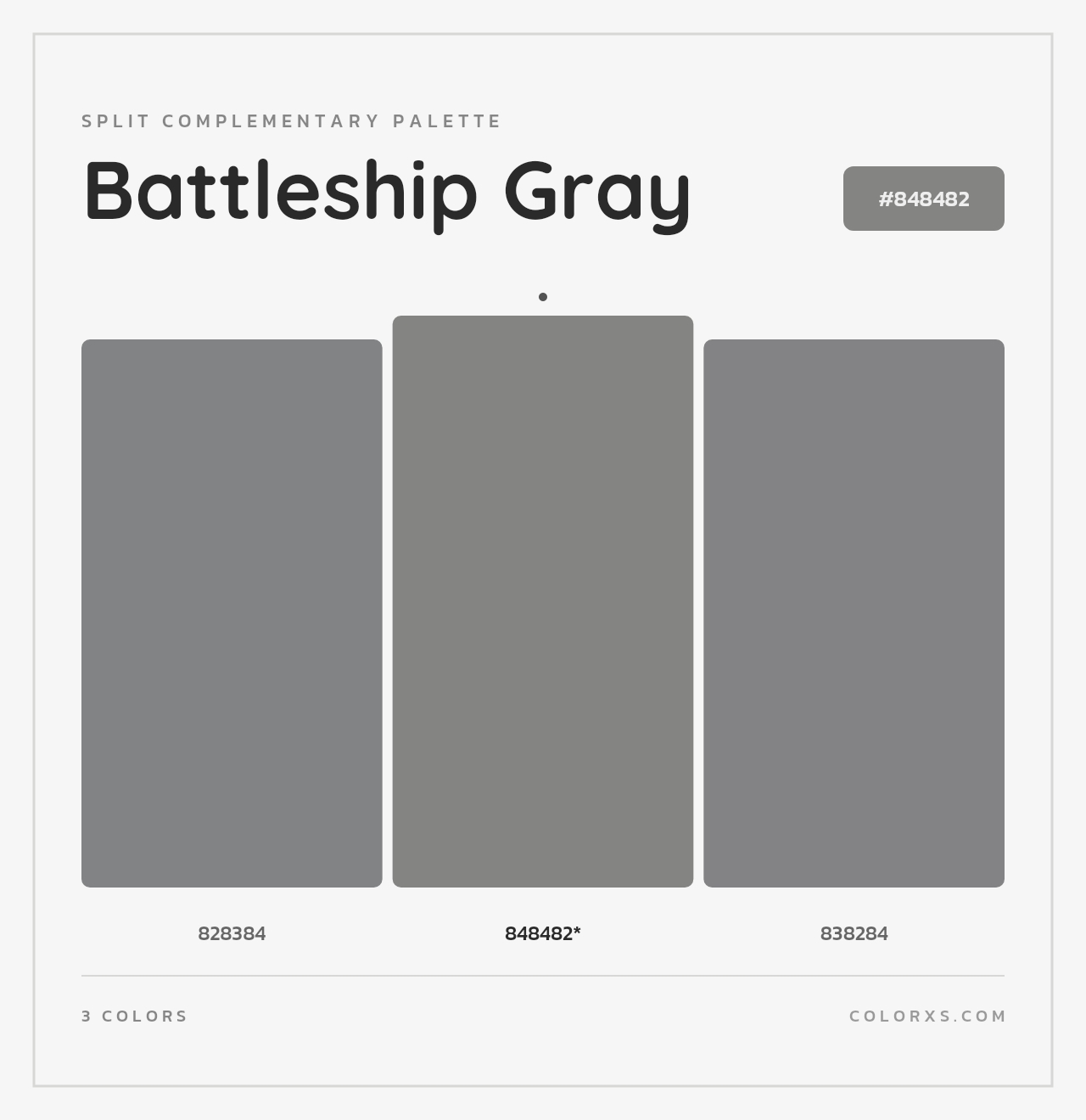 Battleship Gray - Split-Complementary Color Palette