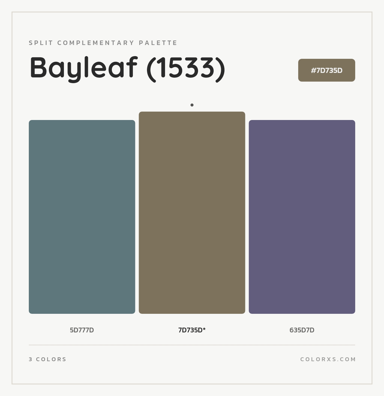 Bayleaf (1533) - Split-Complementary Color Palette