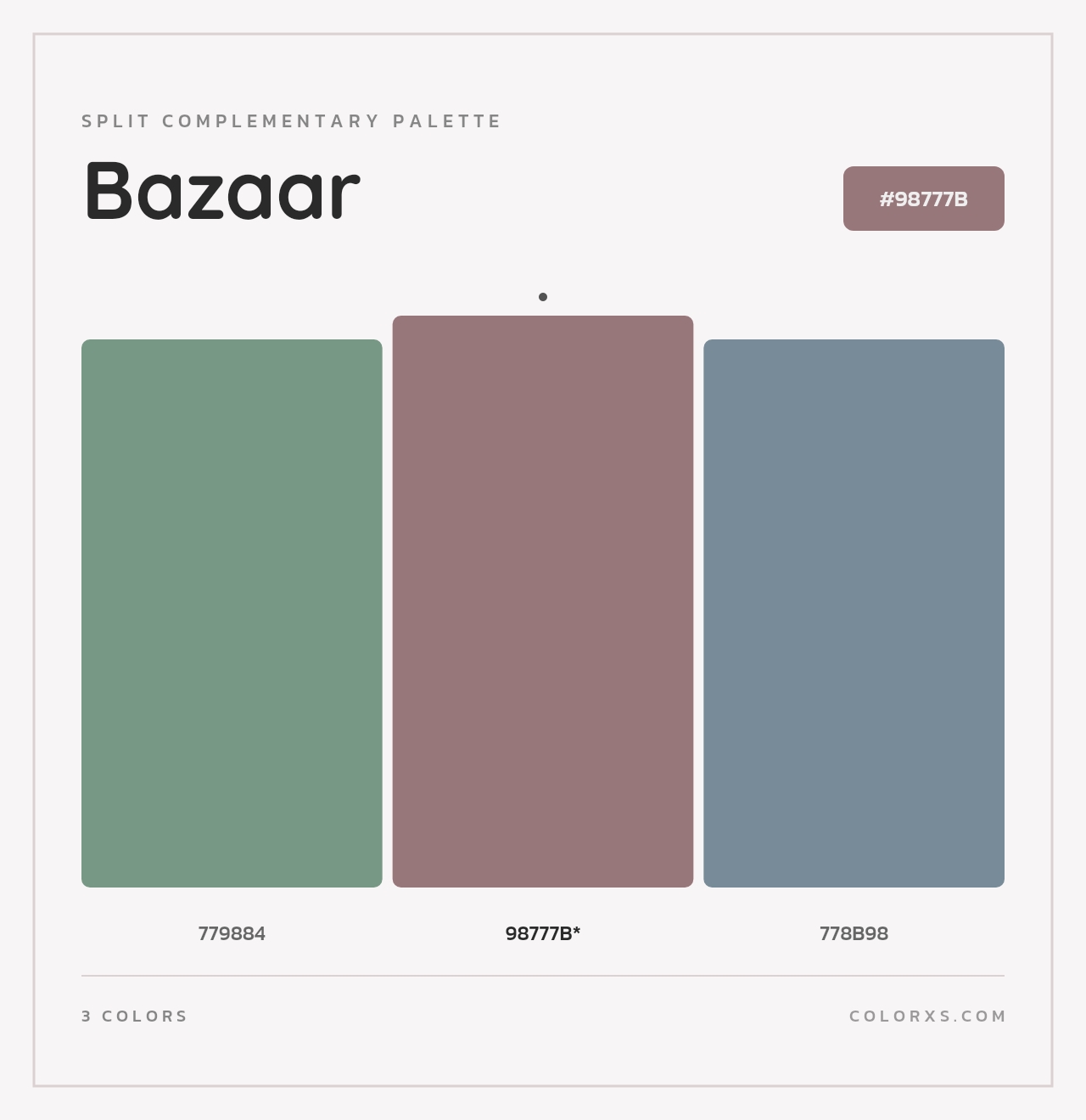 Bazaar - Split-Complementary Color Palette