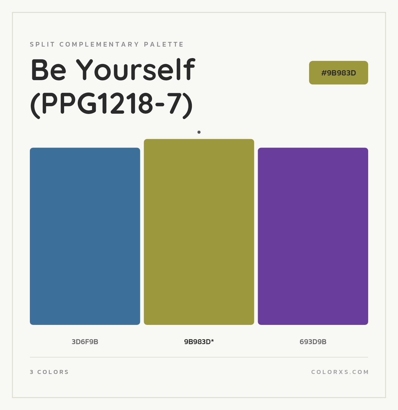 Be Yourself (PPG1218-7) - Split-Complementary Color Palette
