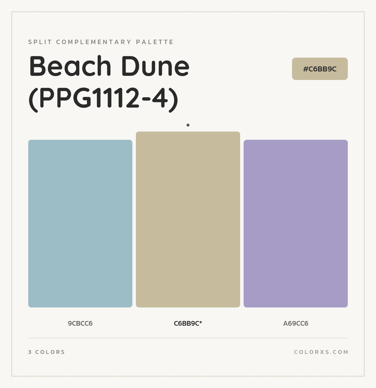Beach Dune (PPG1112-4) - Split-Complementary Color Palette