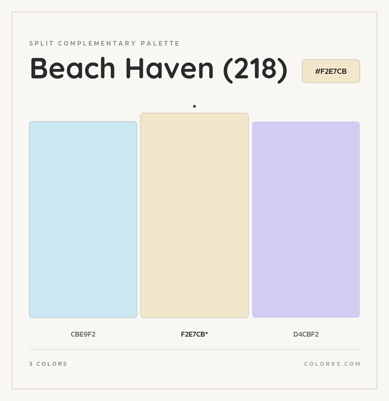 Beach Haven (218) - Split-Complementary Color Palette