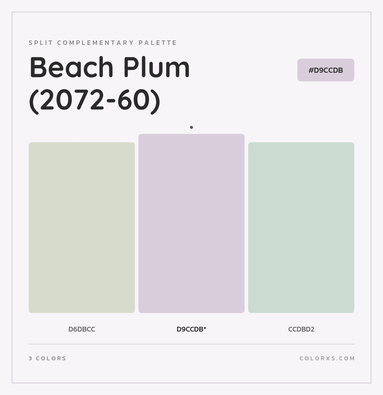 Beach Plum (2072-60) - Split-Complementary Color Palette