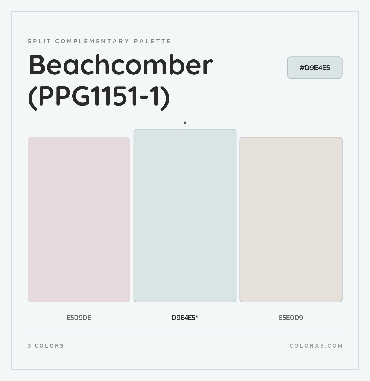 Beachcomber (PPG1151-1) - Split-Complementary Color Palette
