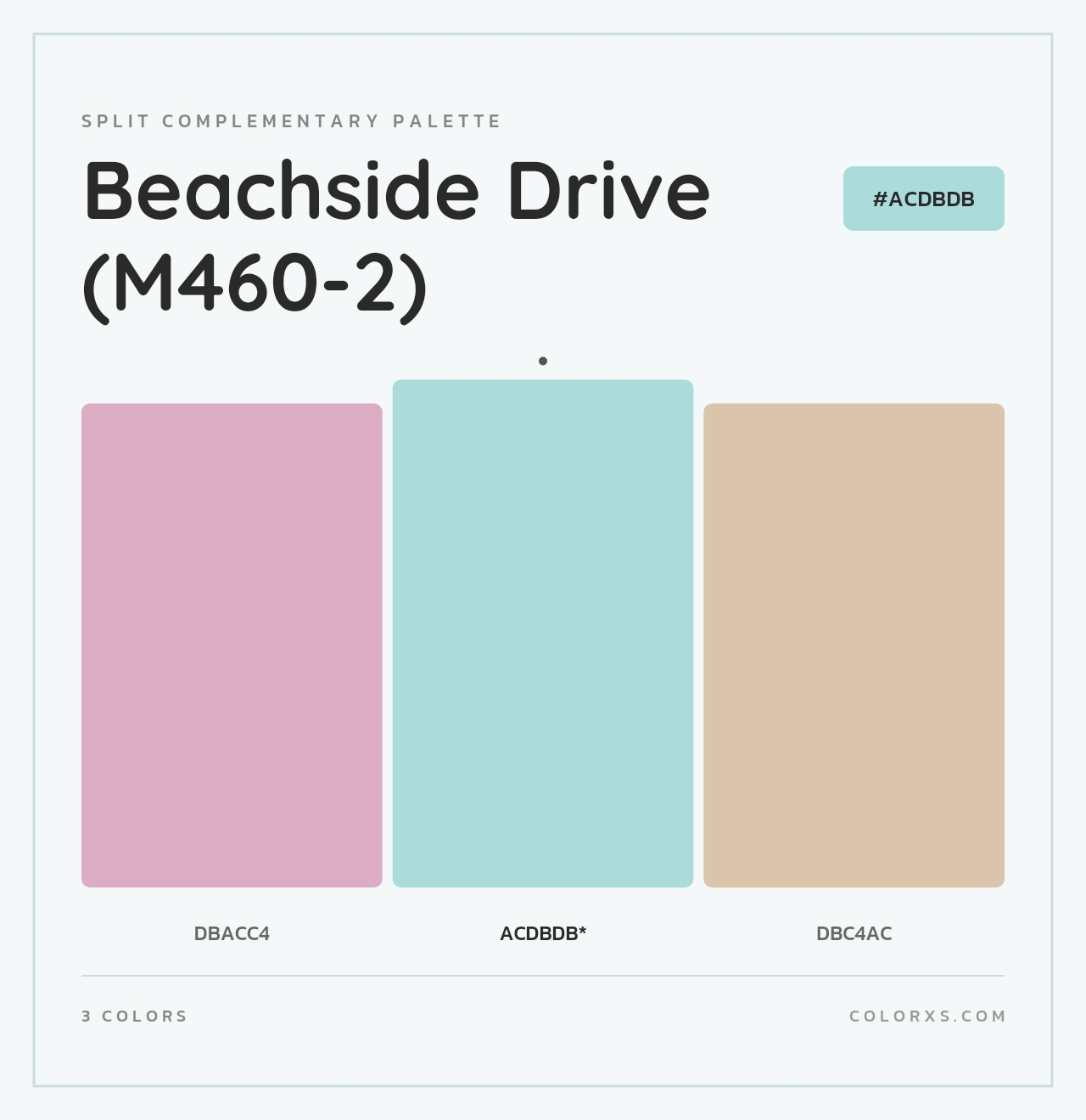 Beachside Drive (M460-2) - Split-Complementary Color Palette
