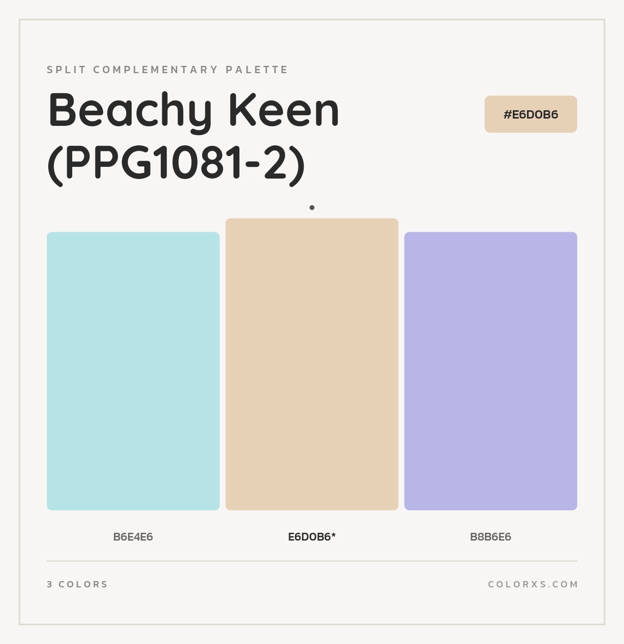 Beachy Keen (PPG1081-2) - Split-Complementary Color Palette