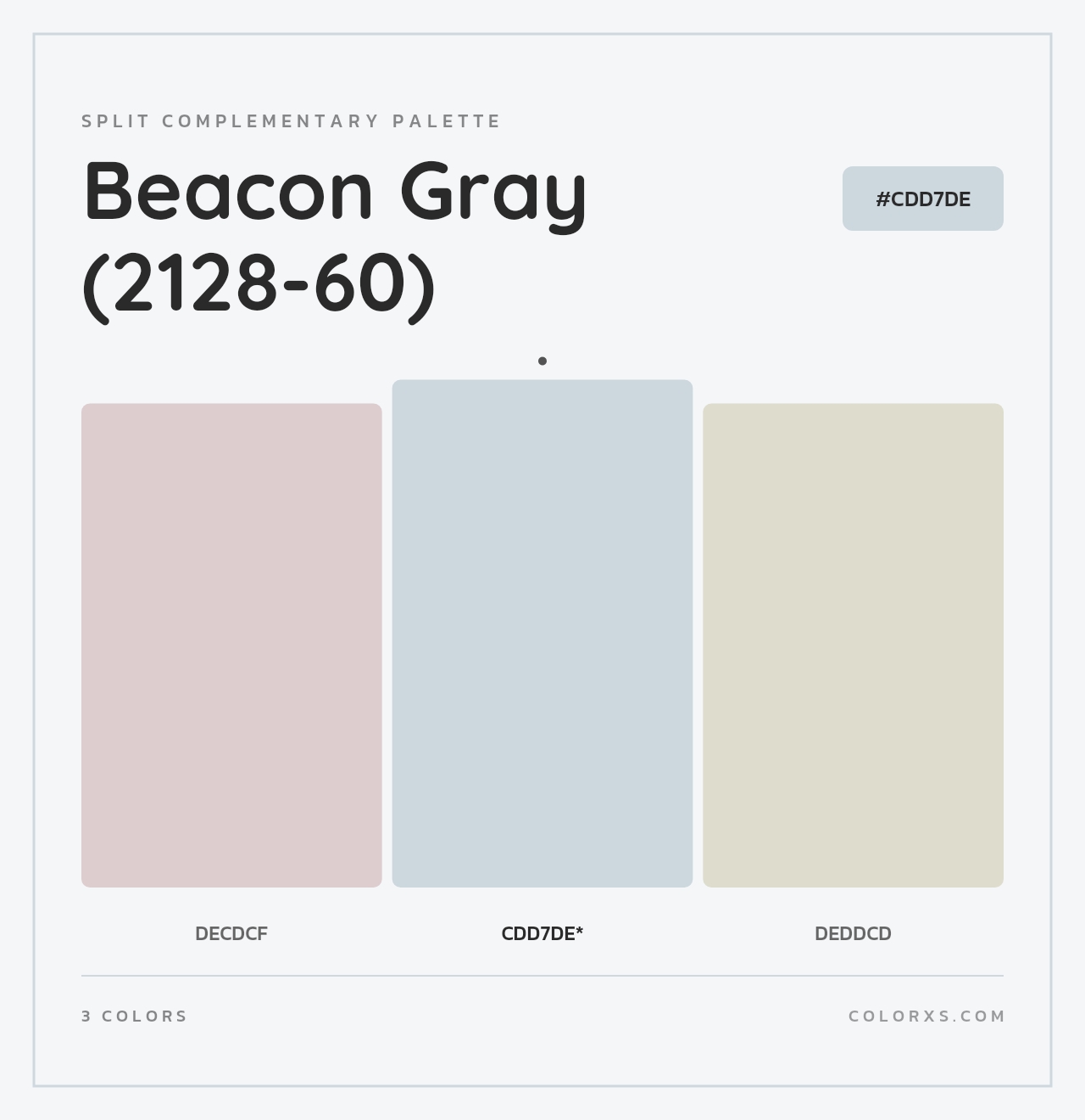 Beacon Gray (2128-60) - Split-Complementary Color Palette