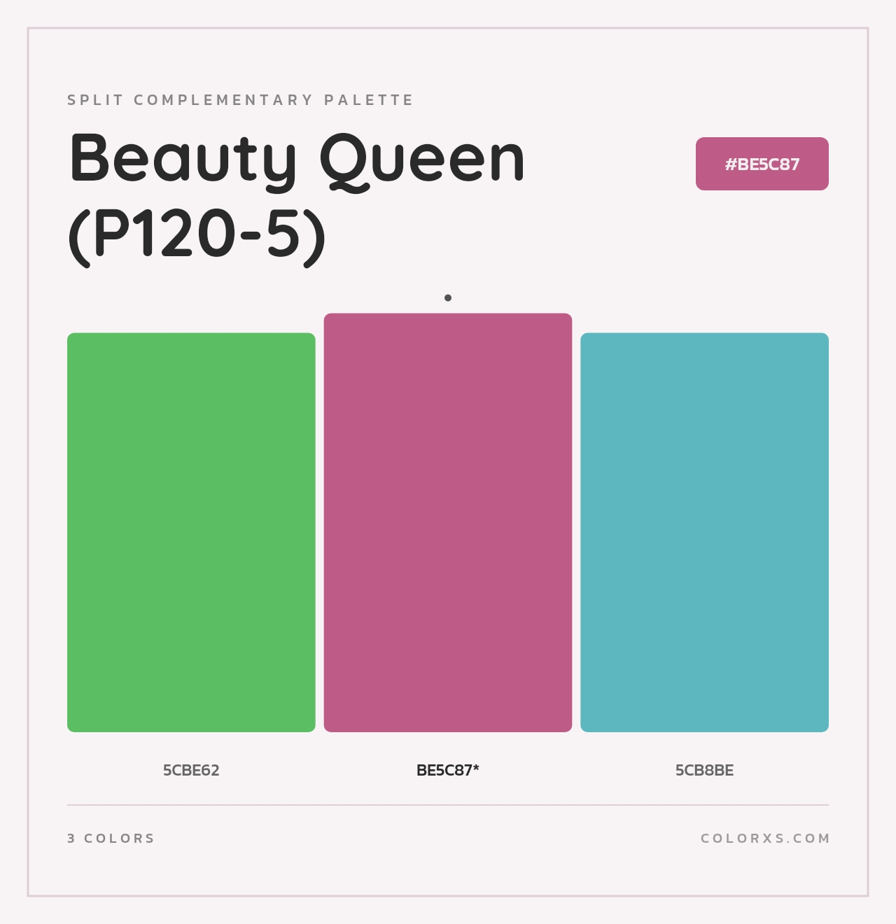 Beauty Queen (P120-5) - Split-Complementary Color Palette