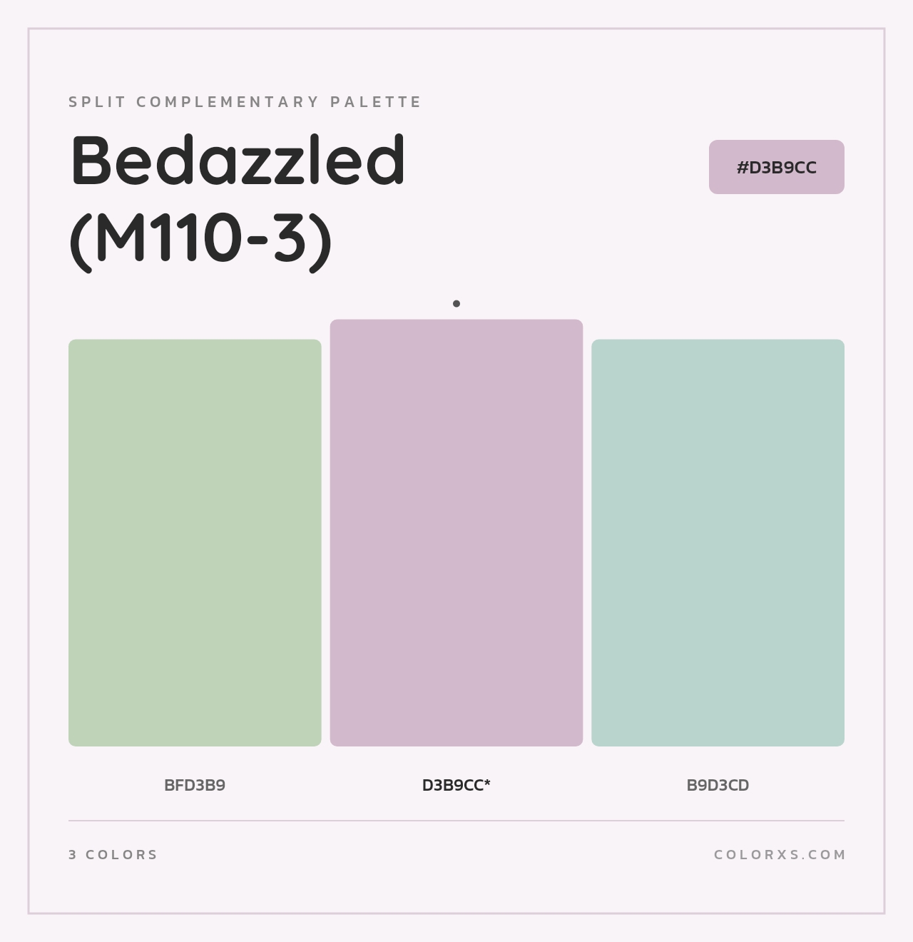 Bedazzled (M110-3) - Split-Complementary Color Palette
