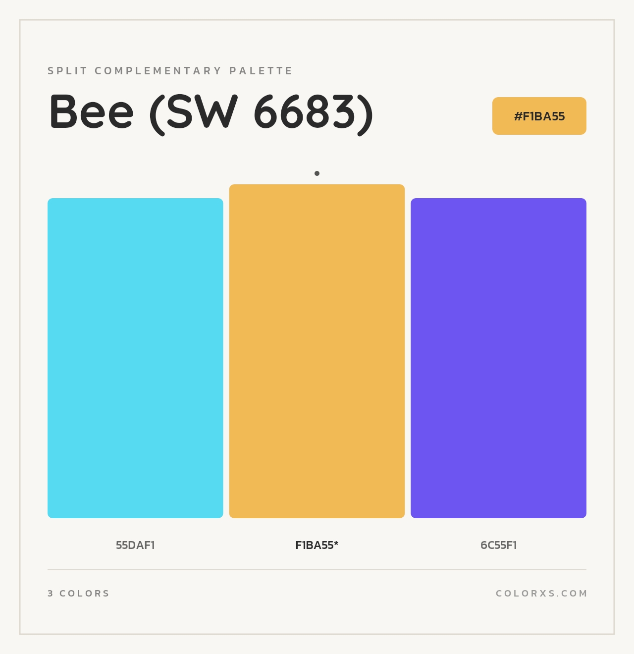 Bee (SW 6683) - Split-Complementary Color Palette