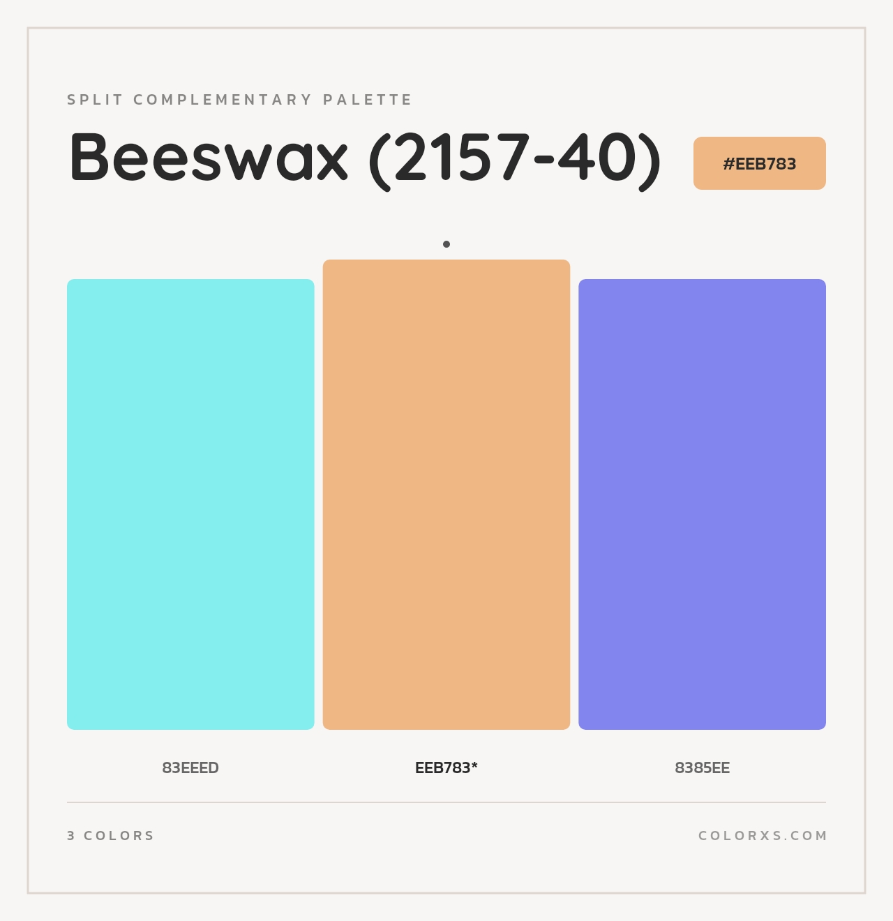 Beeswax (2157-40) - Split-Complementary Color Palette