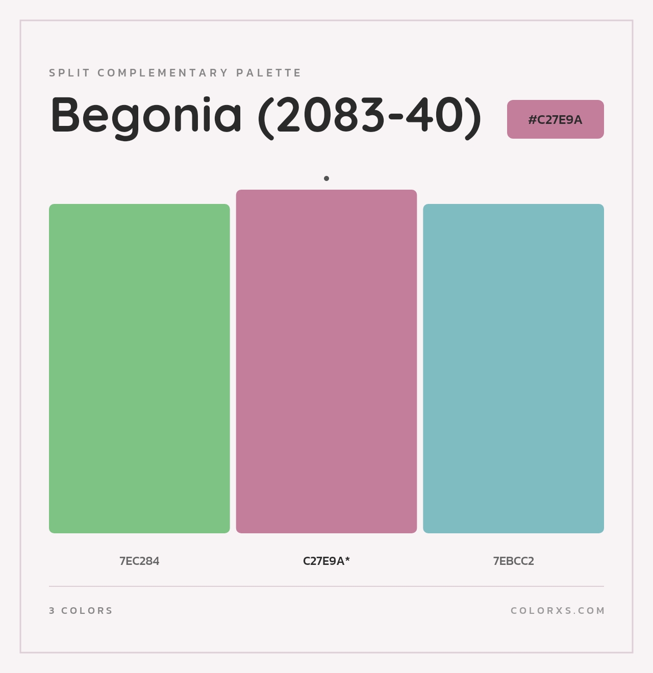 Begonia (2083-40) - Split-Complementary Color Palette