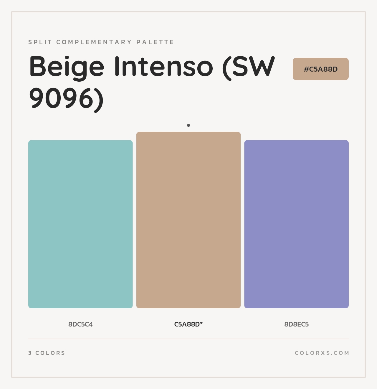 Beige Intenso (SW 9096) - Split-Complementary Color Palette