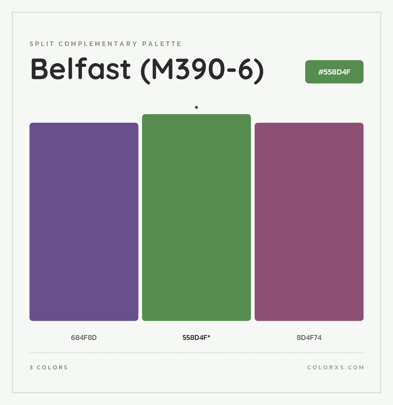 Belfast (M390-6) - Split-Complementary Color Palette
