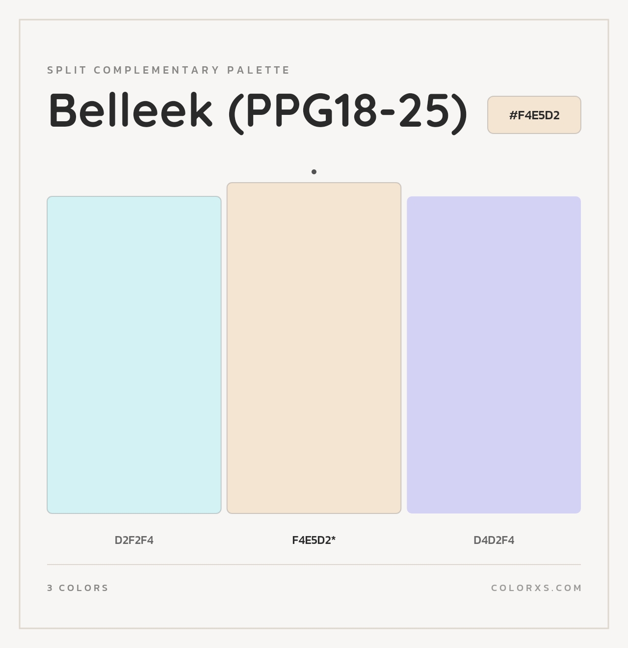 Belleek (PPG18-25) - Split-Complementary Color Palette