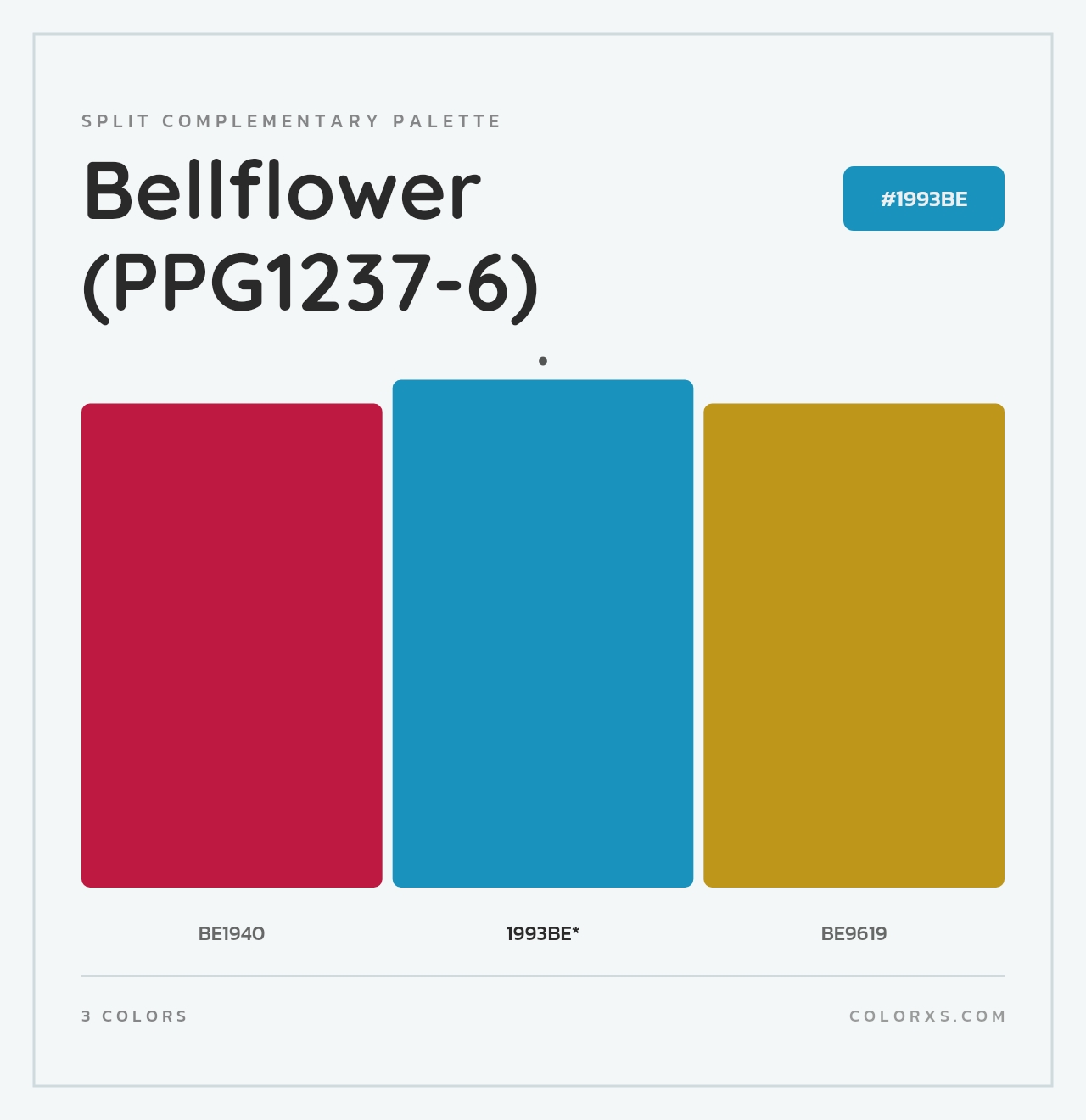 Bellflower (PPG1237-6) - Split-Complementary Color Palette