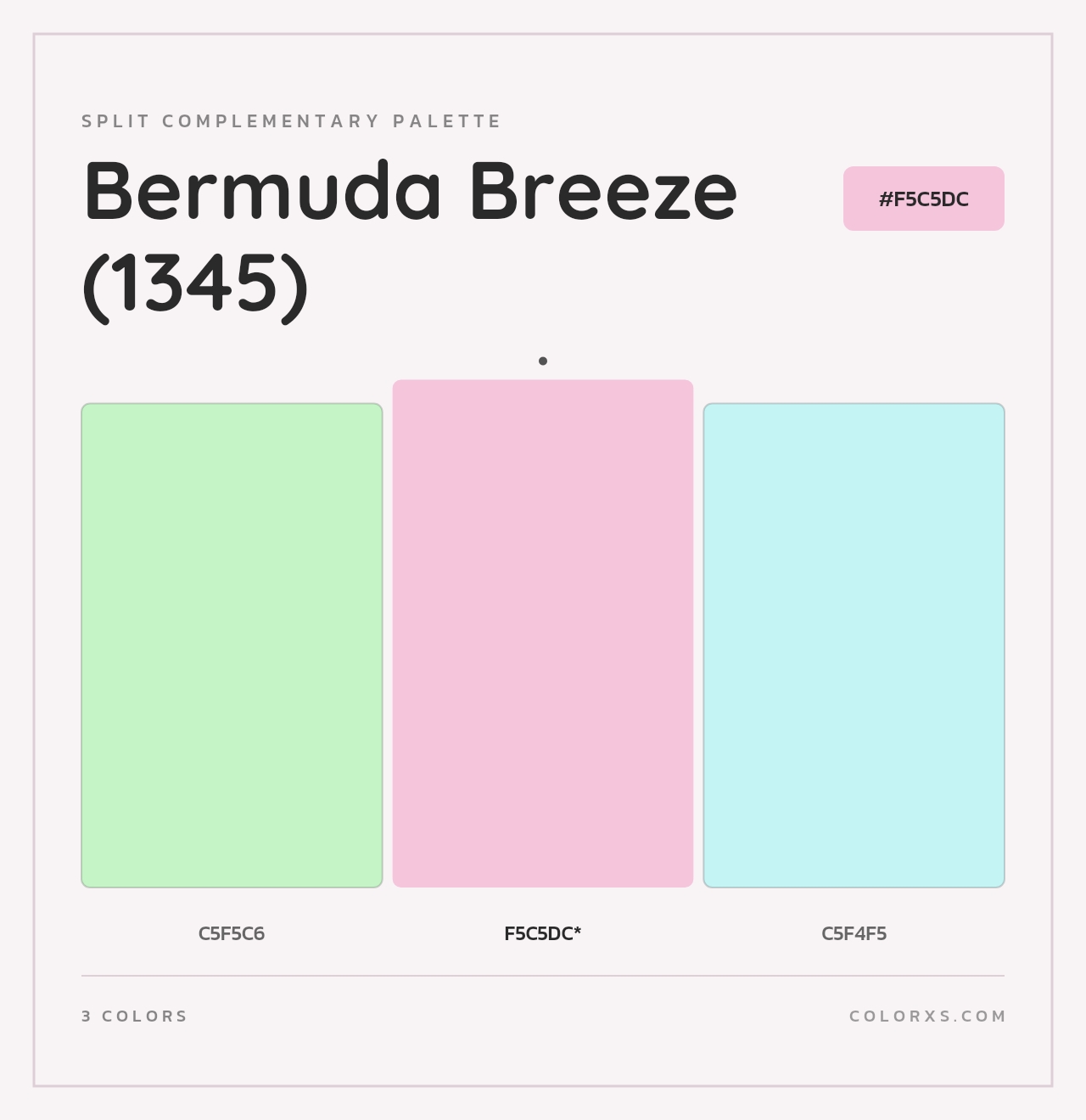 Bermuda Breeze (1345) - Split-Complementary Color Palette