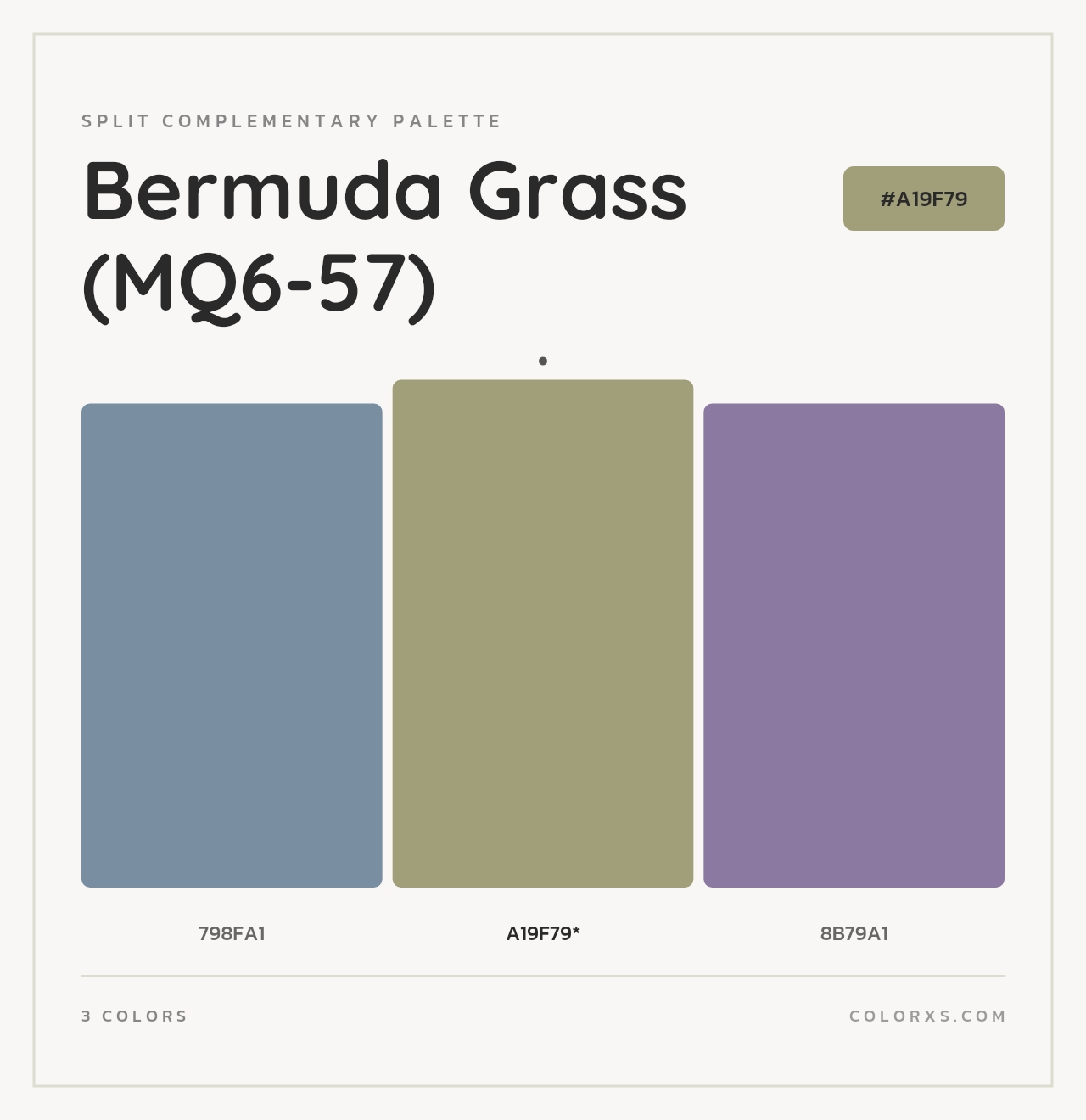 Bermuda Grass (MQ6-57) - Split-Complementary Color Palette
