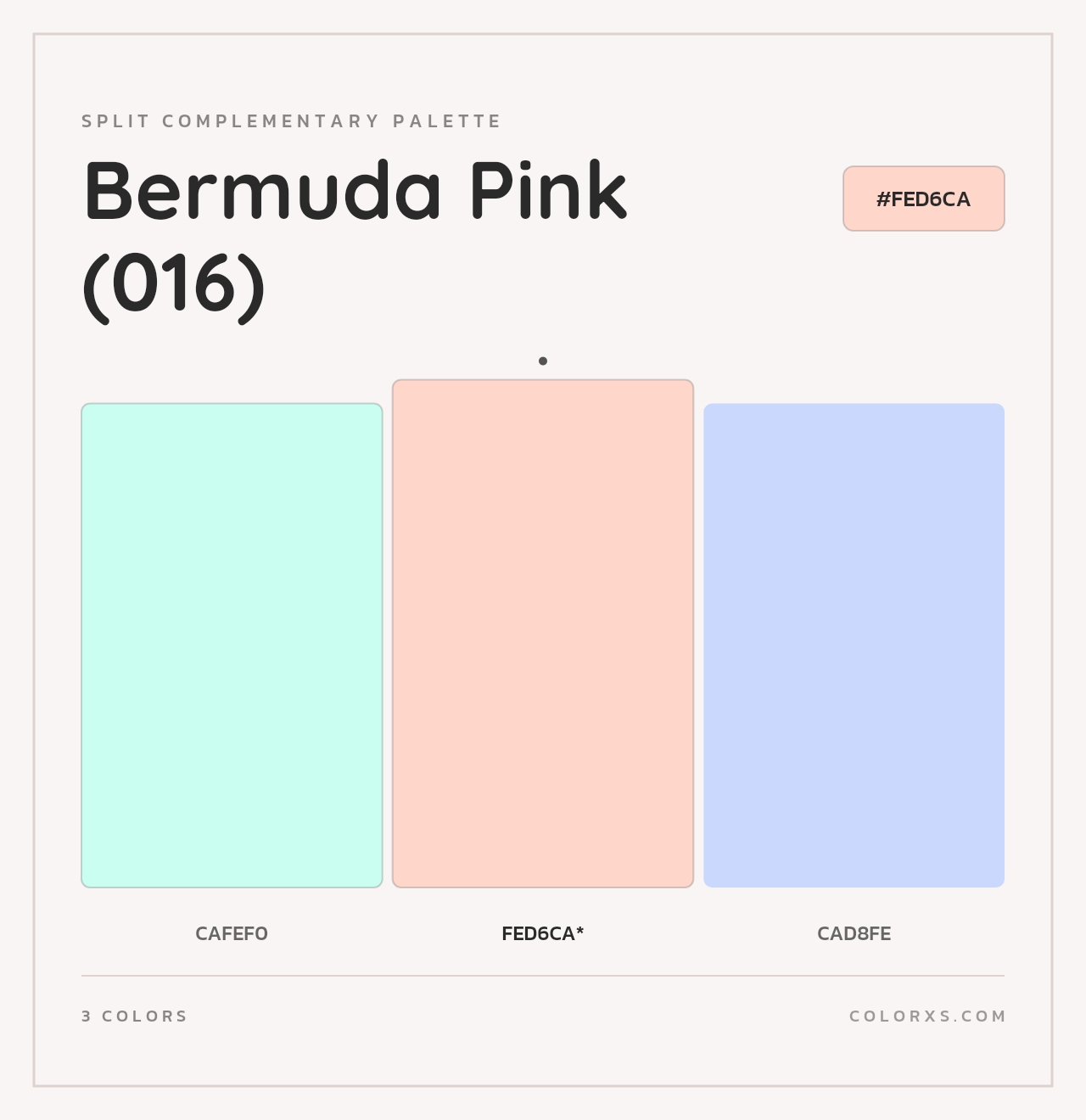 Bermuda Pink (016) - Split-Complementary Color Palette