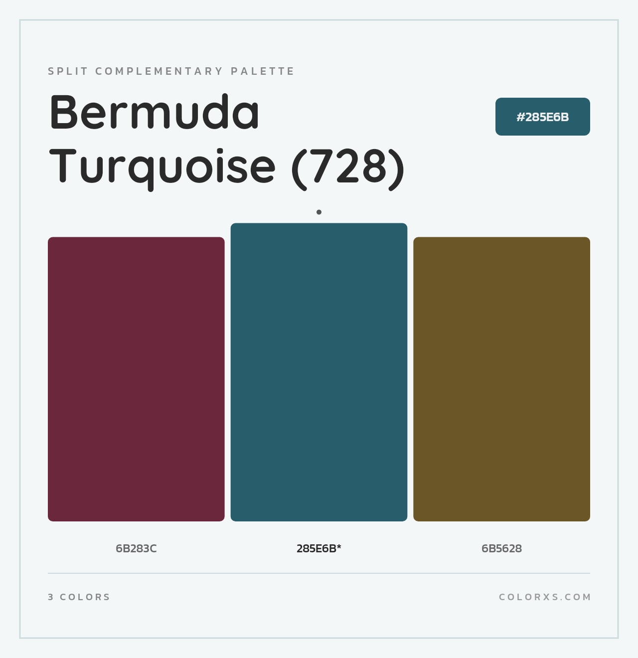 Bermuda Turquoise (728) - Split-Complementary Color Palette