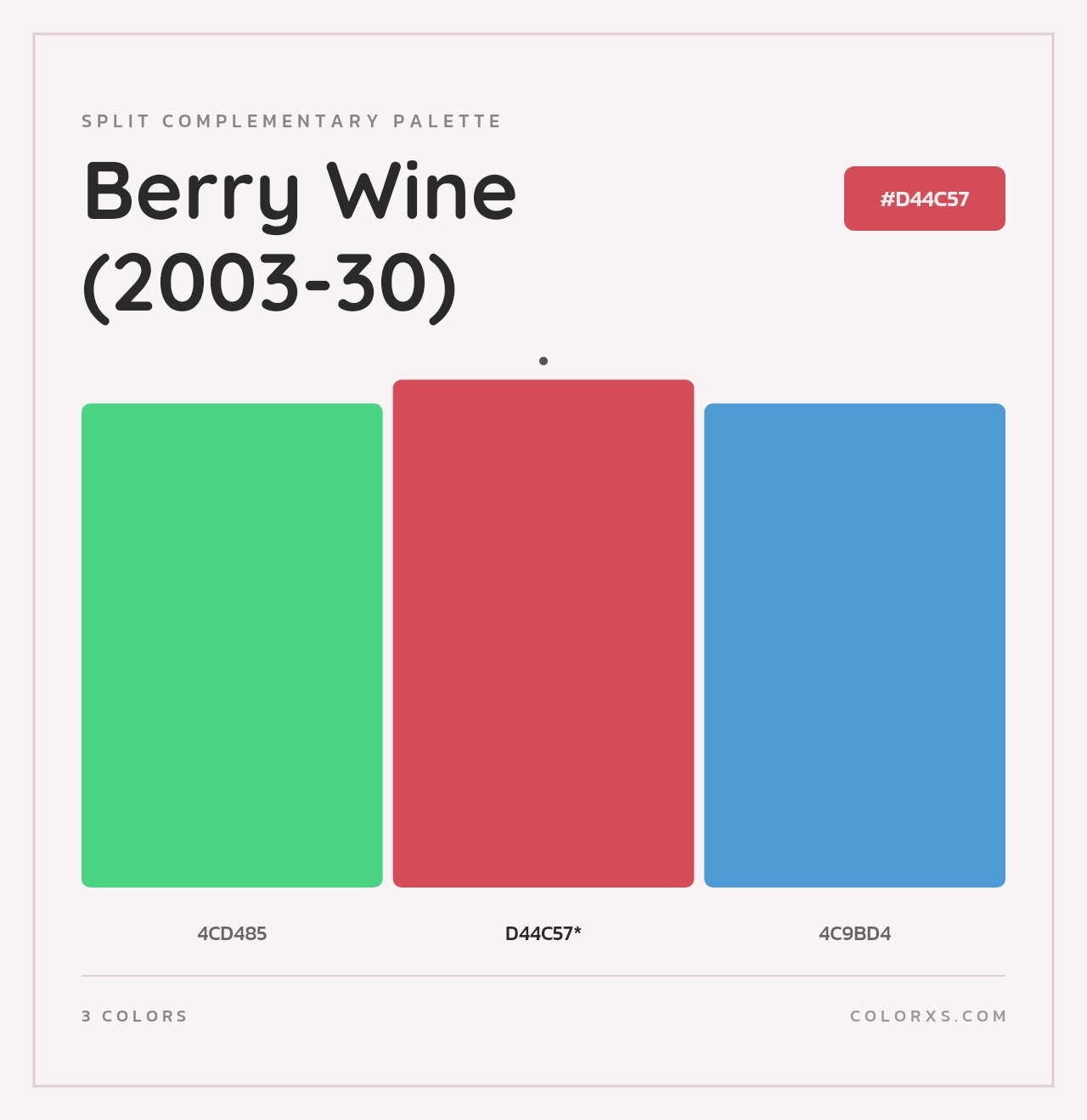 Berry Wine (2003-30) - Split-Complementary Color Palette