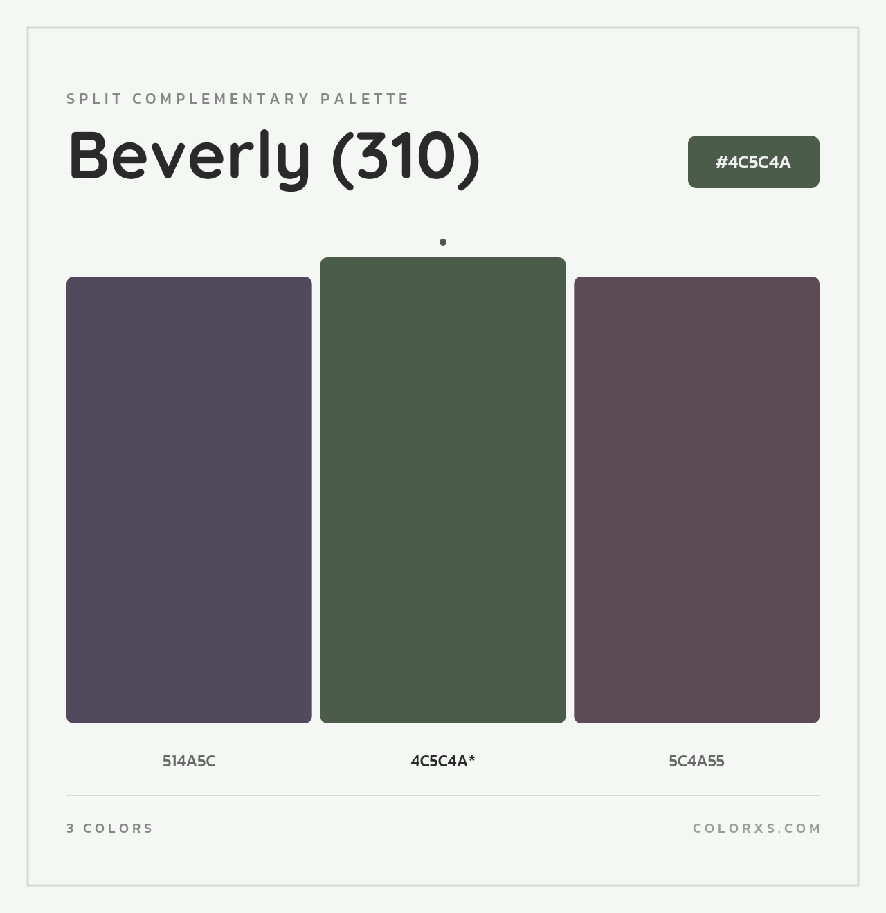 Beverly (310) - Split-Complementary Color Palette